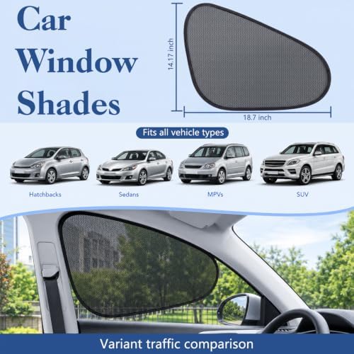 2-Pack Car Window Shades, Foldable Static Cling Car Shades - Image 6