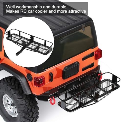 1/10 RC Crawler Back Hitch Cargo Carrier Luggage Basket, 2.2lb Capacity - Image 3