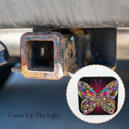 Purple Butterfly Trailer Hitch Receiver Cover Cap Flower Collage Insect Floral - Image 4