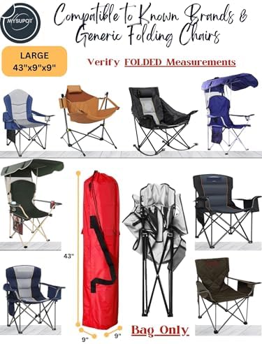 43"x9"x9" Replacement Bag for Folding Camping Chair, Camp Chairs, Yoga Mat - Image 4