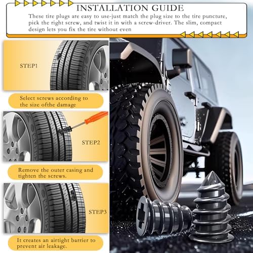 40Pcs Tire Repair Rubber Nails Kit - Image 5
