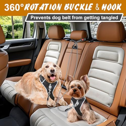 Dog Seat Belt for Car, Chew Proof Puppy Seatbelt, Heavy Duty Pet Leash for - Image 5