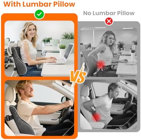 CloudBliss Lumbar Support Pillow, Memory Foam - Image 3