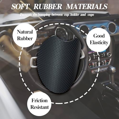 2Pack Coffee Car Cup Holder Coaster Neoprene Car Coasters - Image 3