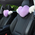 2 Pack Heart Shaped Cute Car Headrest Pillow by Sexysamba