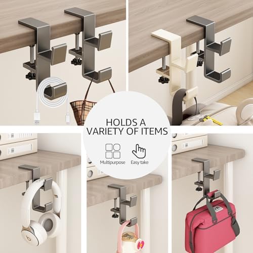 Desk Bag Hook, Aluminum Purse Hook - Image 3