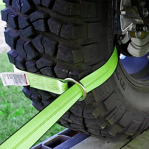 Tire Straps for Car Trailers, 4 Pack 2"x96", 300 lbs WLL - Image 5