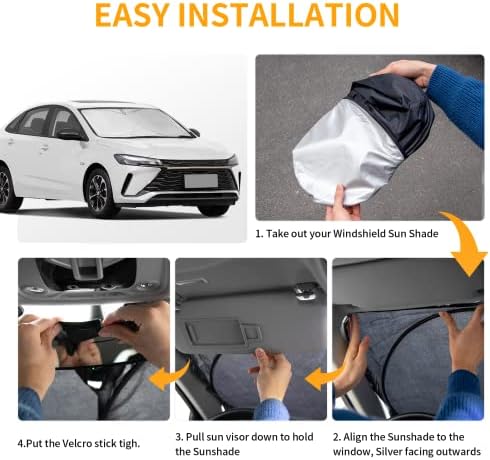 Sun Shade Custom Fit Chevrolet Chevy Equinox 2010-2017 Windshield Sunshade - Image 5