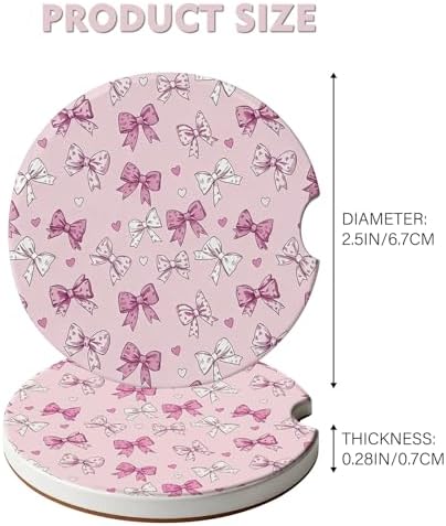 2 Pack Car Coasters for Cup Holders, Cute Car Accessories Interior - Image 4