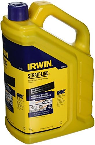 IRWIN Tools STRAIT-LINE Permanent Staining Marking Chalk, Indigo Blue, 4 lb by IRWIN