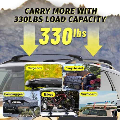 330LB Roof Rack Cross Bars Fit for 2019-2026 Subaru Ascent Cargo Bars - Image 3