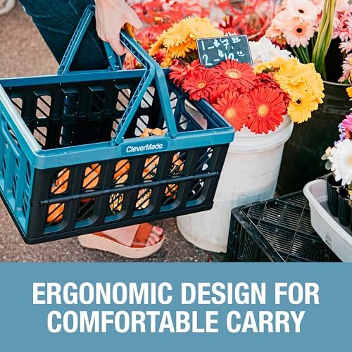 CleverMade Eco Collapsible Shopping Basket - Image 6