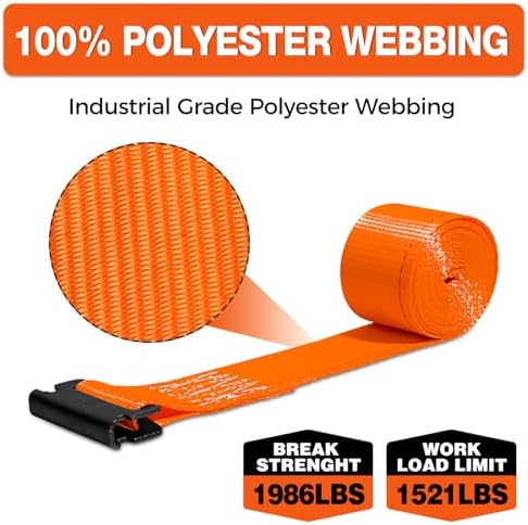 Wheel Chock Tie Down Kit Heavy Duty Trailer Tire Straps System - Image 4