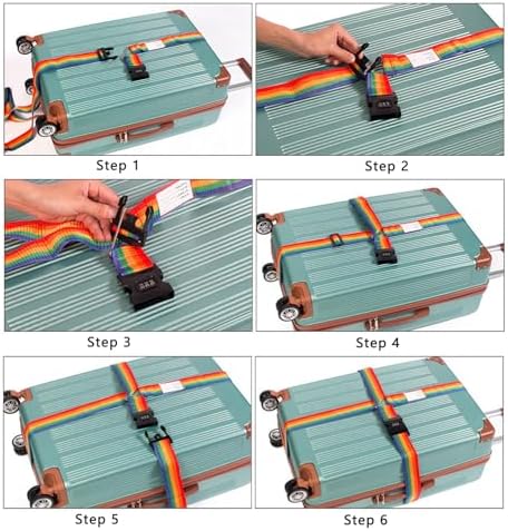 Cross-Strap，Combination Lock Luggage Straps, Adjustable Suitcase Belts - Image 6