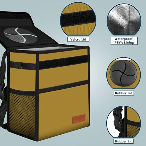 Femuar Car Trash Can with Lid - Image 3