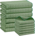 Homaxy Microfiber Kitchen Towels and Dishcloths Sets, 12 Pack, Grass Green by Homaxy