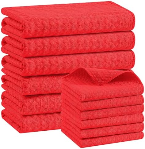 Homaxy Microfiber Kitchen Towels and Dishcloths Sets, 12 Pack by Homaxy