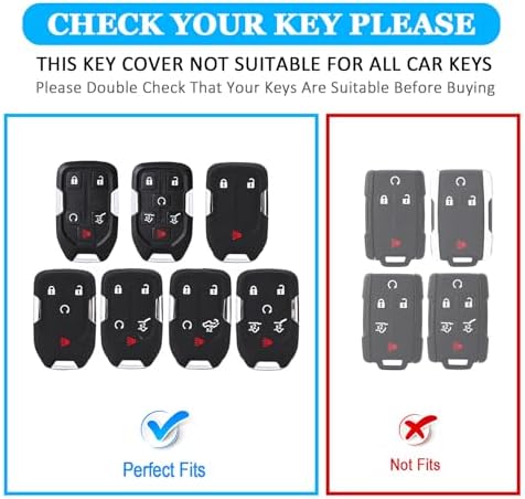 MILD EAST for Chevy GMC Key Fob Cover 6 Buttons Key Case 2016-2025 - Image 2