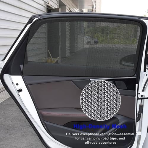 2 PCS Car Window Shades, 18.9"×31.1" Magnetic Vehicle Rear Side Window Screen - Image 3
