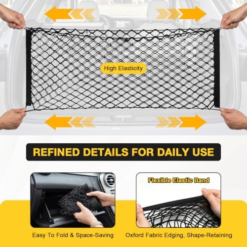 BFXM Cargo Net, 51.2"x17.7" Dual-Layer Nylon Trunk Net - Image 5