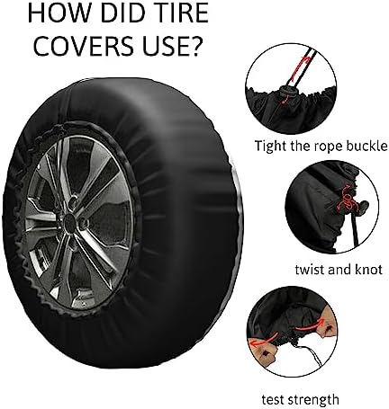 Camper Spare Tire Cover Mountain Adventure Wheel Protectors Tyre Covers - Image 6