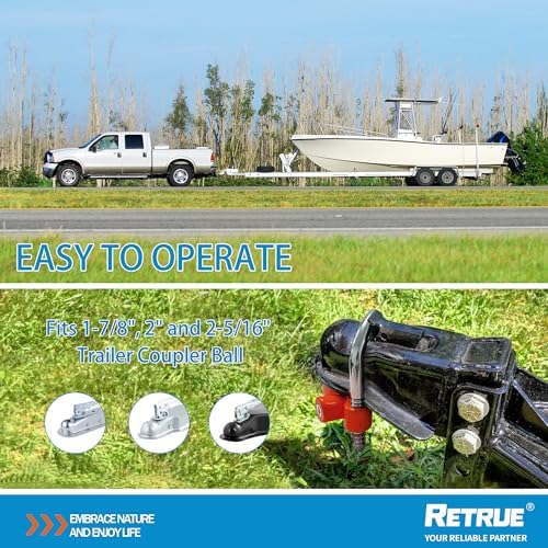 RETRUE Universal Trailer Coupler Lock, Adjustable Hitch Ball Lock - Image 6