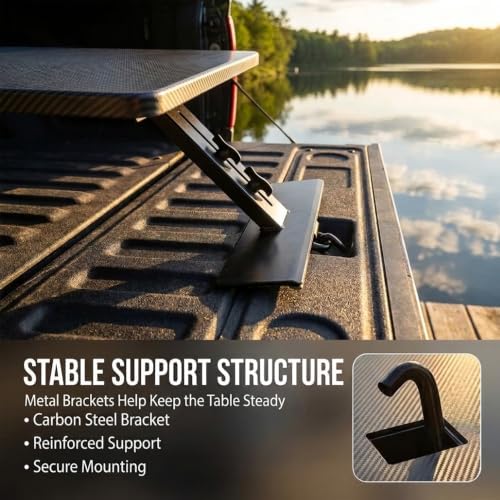 Rear Trunk Table, Foldable Adjustable Tailgate Camping Table - Image 5