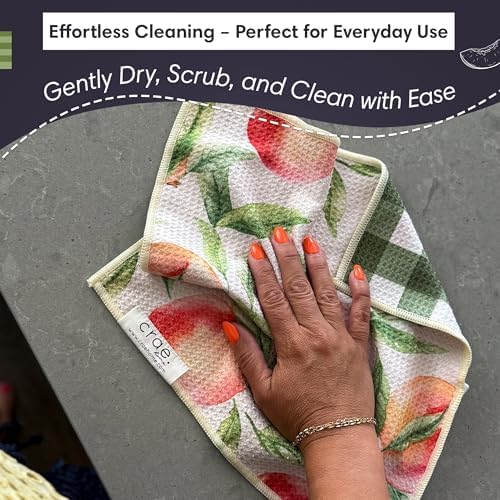 Reversible Microfiber Washcloths, Waffle Weave Dish Cloths - Image 2