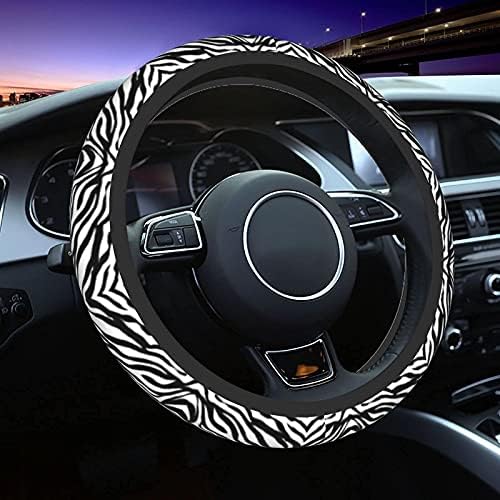 Zebra Steering Wheel Covers Non Slip Neoprene Stripe Pattern Steering Wheel - Image 2