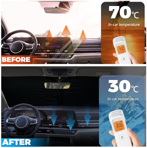 Foldable Front Windshield Sunshade fit - Image 2