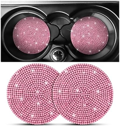 Osilly 2PCS 2.75 Inch Rhinestone Cup Holder Coasters by Osilly