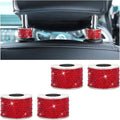 4PCS Crystal Rhinestone Bling Car Headrest Collars, Automotive Magnetic by MINGZAIQIPEI
