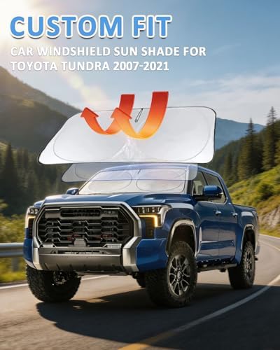 INSAUTO for Tundra 2020 Windshield Sunshade Car Window Sun Shade Custom Fit - Image 2