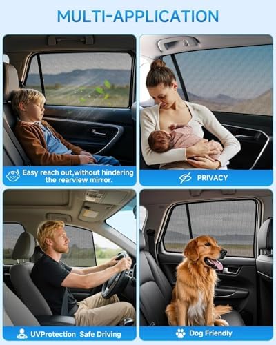 Car Window Shades for Toyota Sienna, UV & Heat Blocker, Privacy Protection for - Image 6