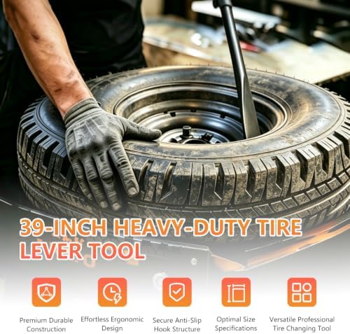 Tire Bars for Semi Tires, Heavy Duty tire Iron for tire Tools for Changing Tires - Image 4