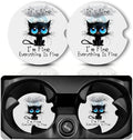 Yonlevres Car Coasters for Cup Holders, 2 Pack by Yonlevres