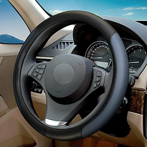 Steering Wheel Cover, Microfiber Leather Splicing by VARGTR
