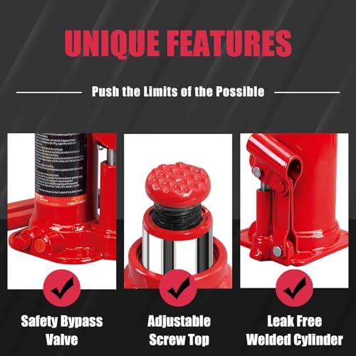 BIG RED 2 Ton Hydraulic Welded Bottle Jack - Image 3