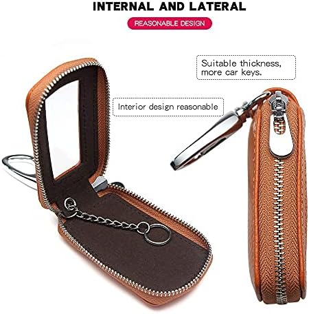 Universal Premium Car Key Fob Case Genuine Leather Car Smart Key fob Holder - Image 3