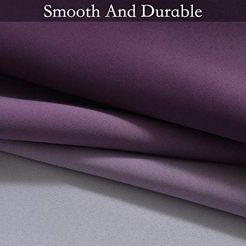 SimpleHome Purple to Grey White Ombre Room Darkening Curtains 72 Inch - Image 4