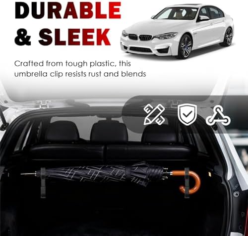 2PCS Double Car Umbrella Hook, Versatile Car Umbrella Holder as Cars Purse Hook - Image 4