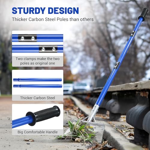 Heavy Duty Snow Shovel with 52" Adjustable Handle - Image 4