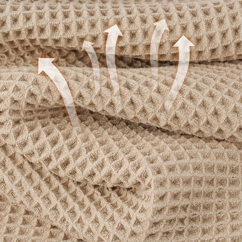 Microfiber Waffle Face Towels, 4 Pieces, Fast Drying, Lint Free 430 GSM - Image 2