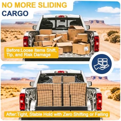 Cargo Net for Silverado/Ridgeline/Ram 1500/Tacoma/Tundra/Frontier/Sierra - Image 5