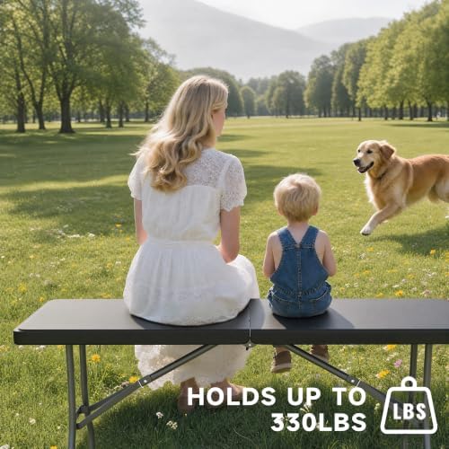 Heavy Duty Folding Table, Sturdy Portable Foldable Table - Image 2