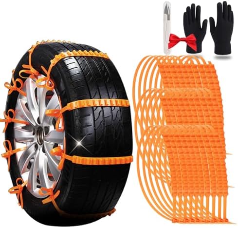 Universal Anti-Skid Snow Tire Chains, Heavy-Duty Anti Slip Tire Straps by Unknown