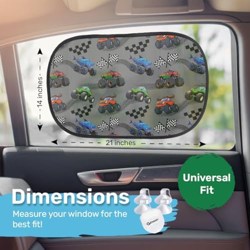 GENANY Truck Car Side Window Sun Shades 2 Piece 21 x 14 Inch - Image 6