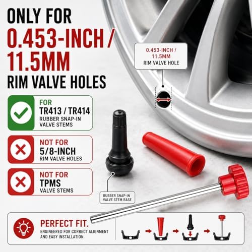 Valve Stem and Core Removal Replacement Tool Kit, Valve Stem Installation Tool - Image 3