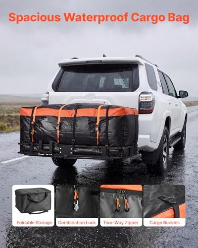 VEVOR Hitch Mount Cargo Carrier, 500LBS Capacity High-Strength Steel Hitch - Image 6