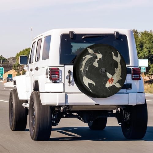 Delerain Two Koi Fish Spare Tire Cover - Image 2